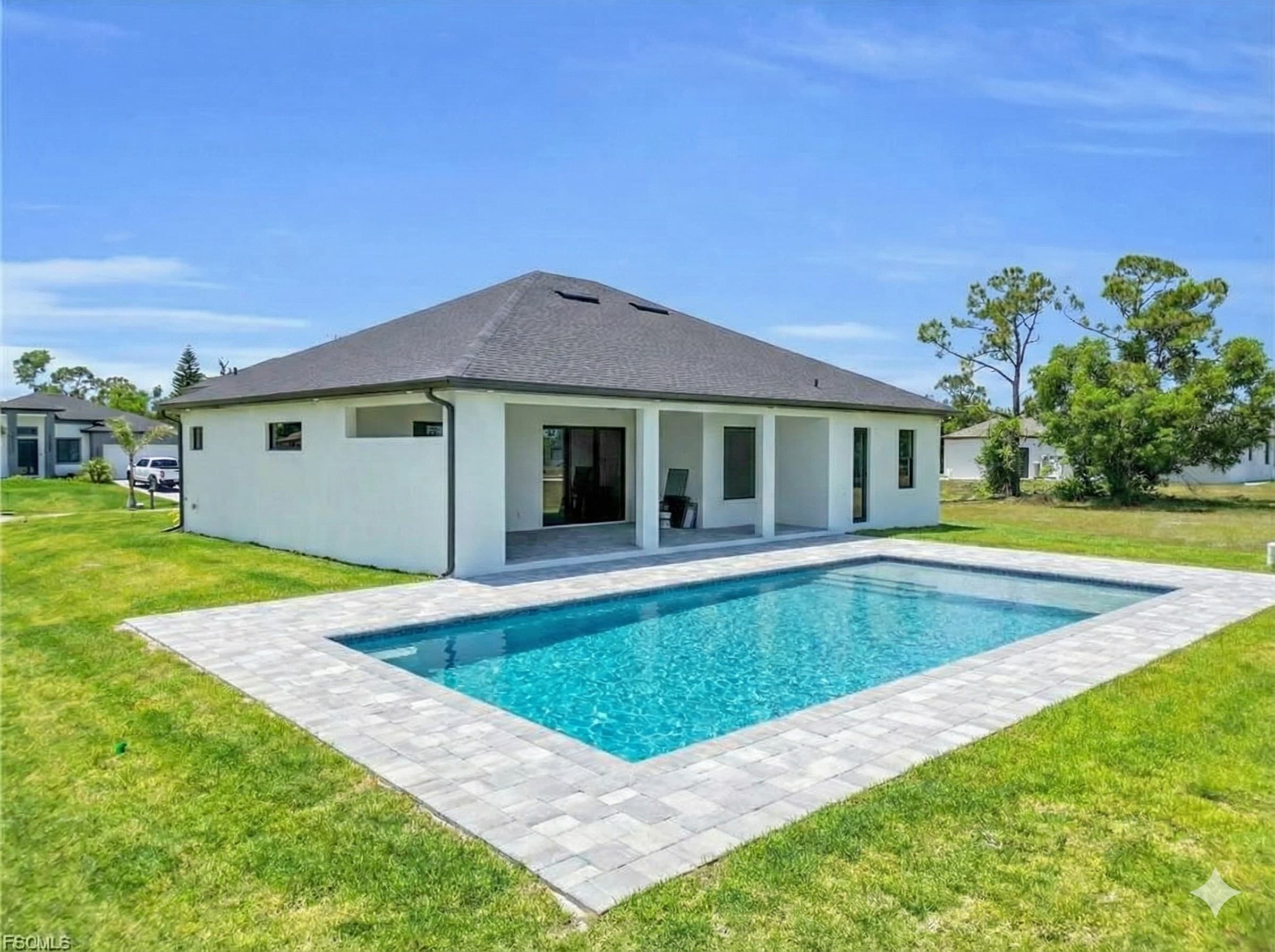 Heated pool and backyard